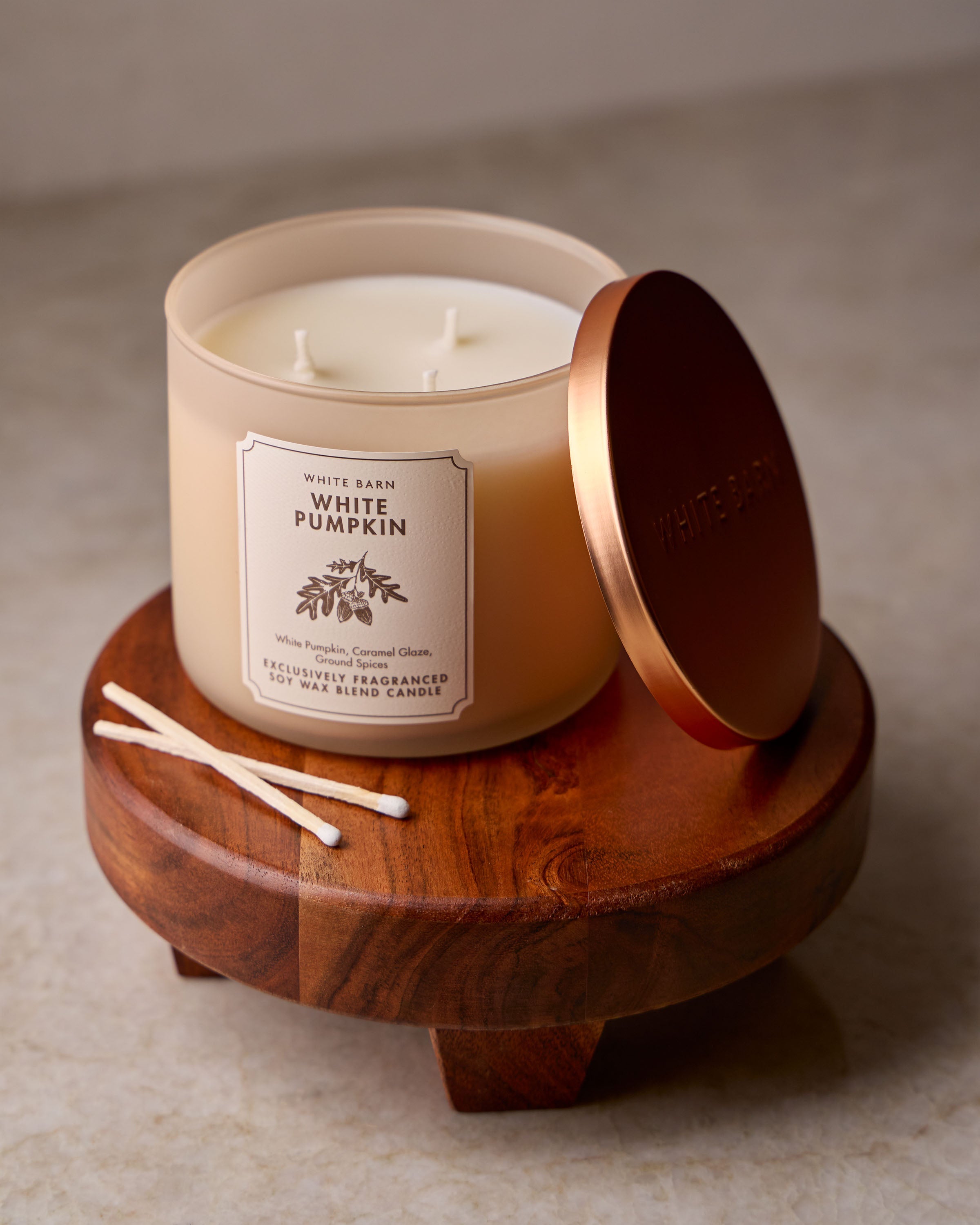 White Pumpkin 3-Wick Candle