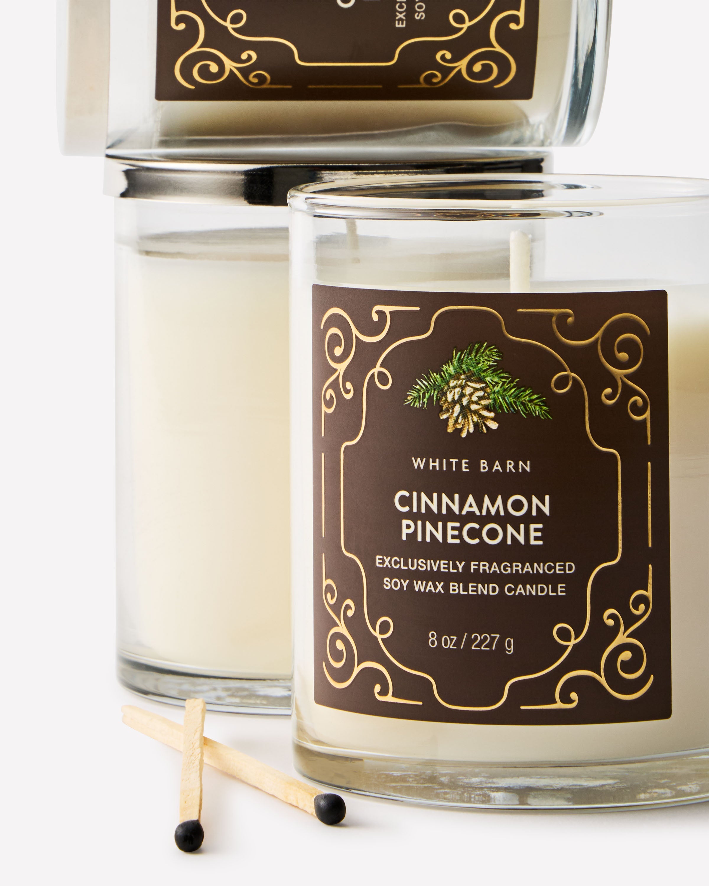 Cinnamon Pinecone Single Wick Candle