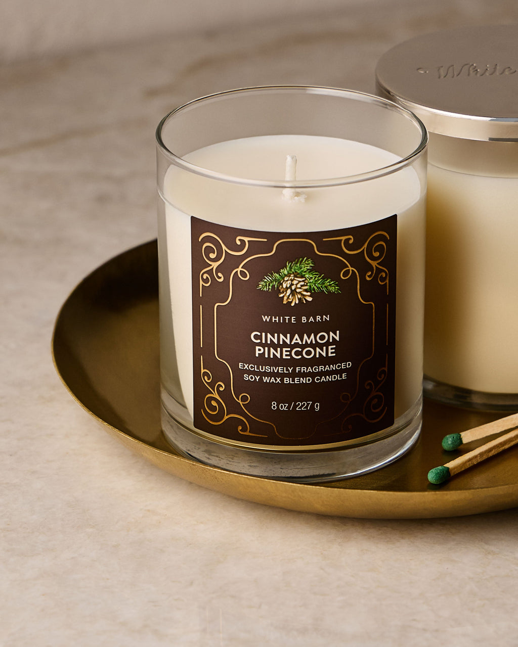 Cinnamon Pinecone Single Wick Candle