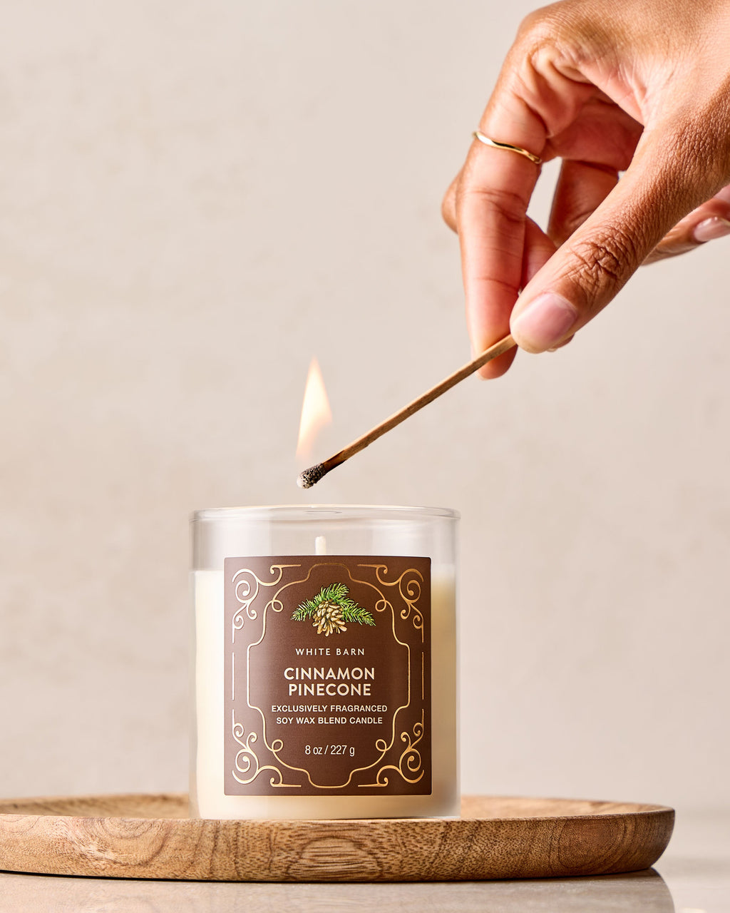 Cinnamon Pinecone Single Wick Candle