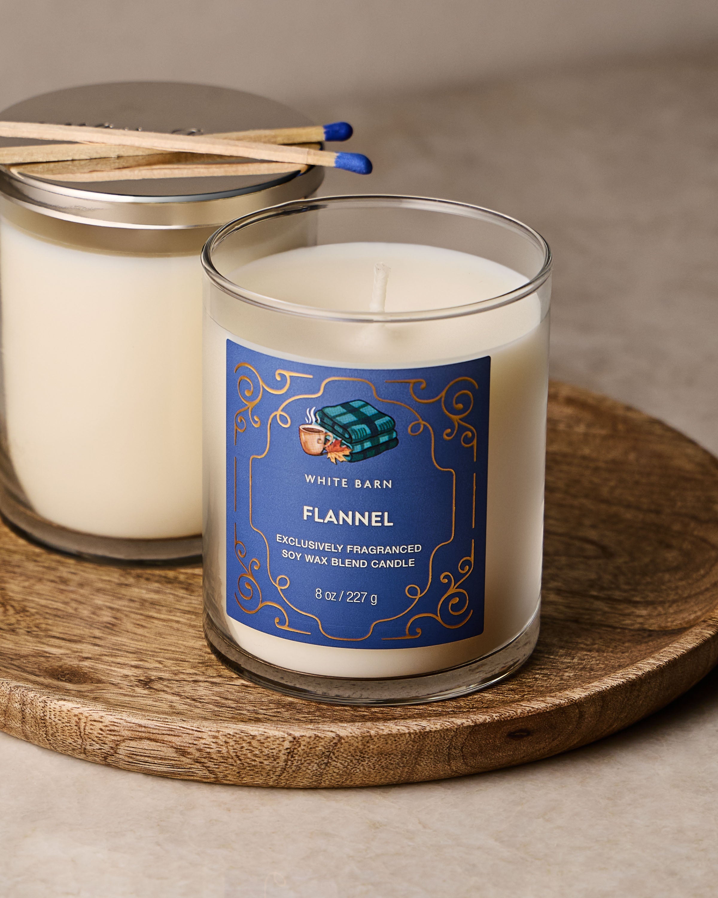 Flannel Single Wick Candle