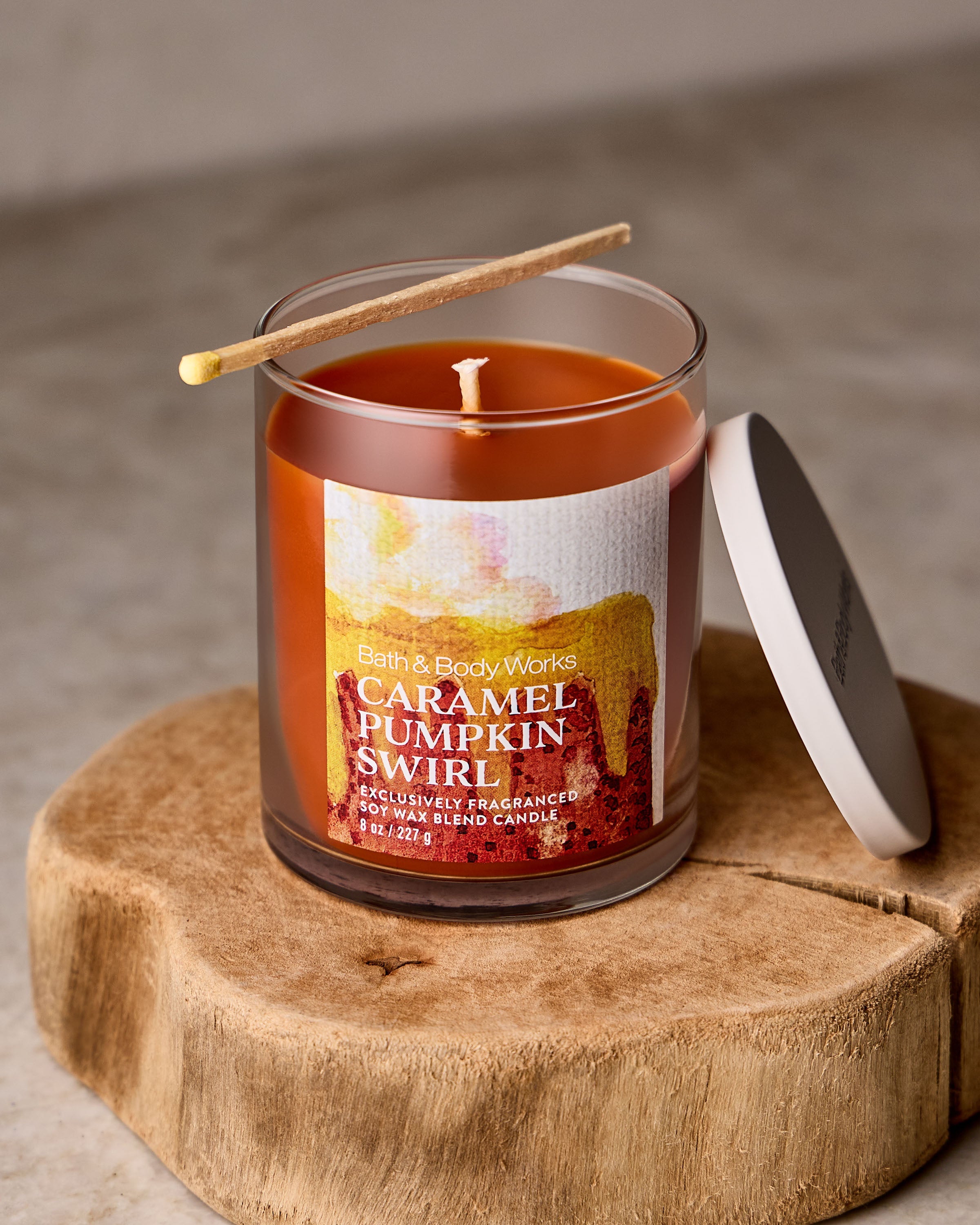 Caramel Pumpkin Swirl Single Wick Candle
