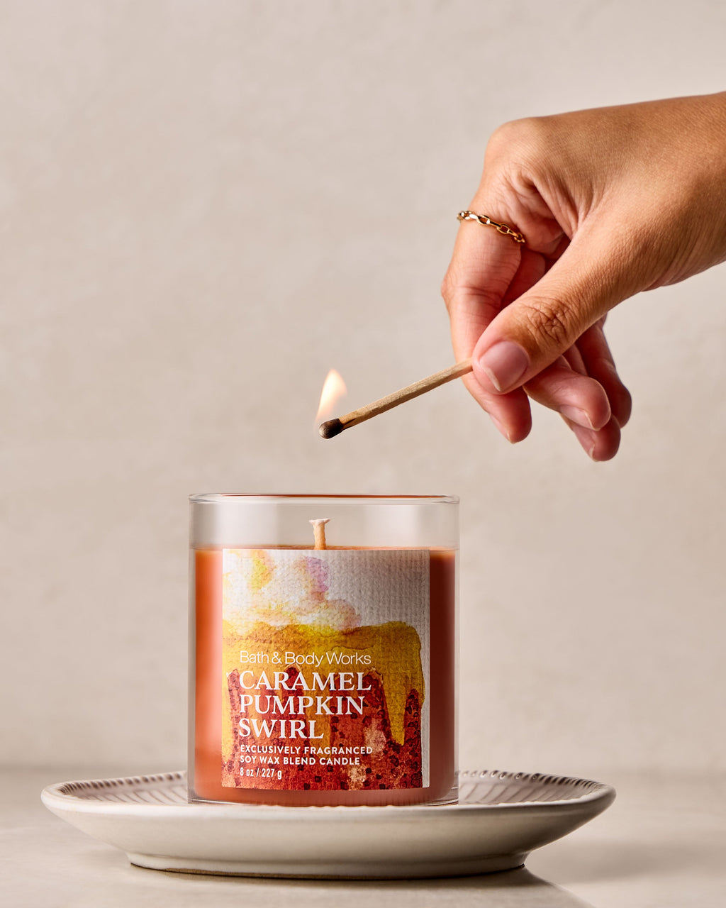 Caramel Pumpkin Swirl Single Wick Candle